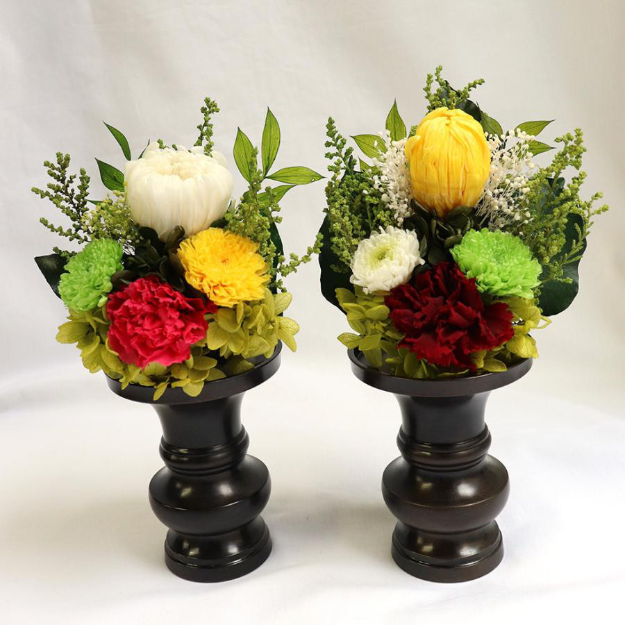 プリザーブドフラワー 仏花 花器なし「和悠 SS寸」 器なし お供え お悔やみ 初盆