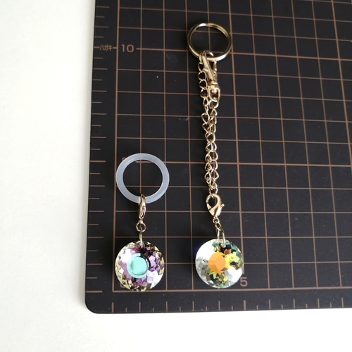 きらめく万華鏡チャーム】 キラキラ オーロラ チャーム キーホルダー