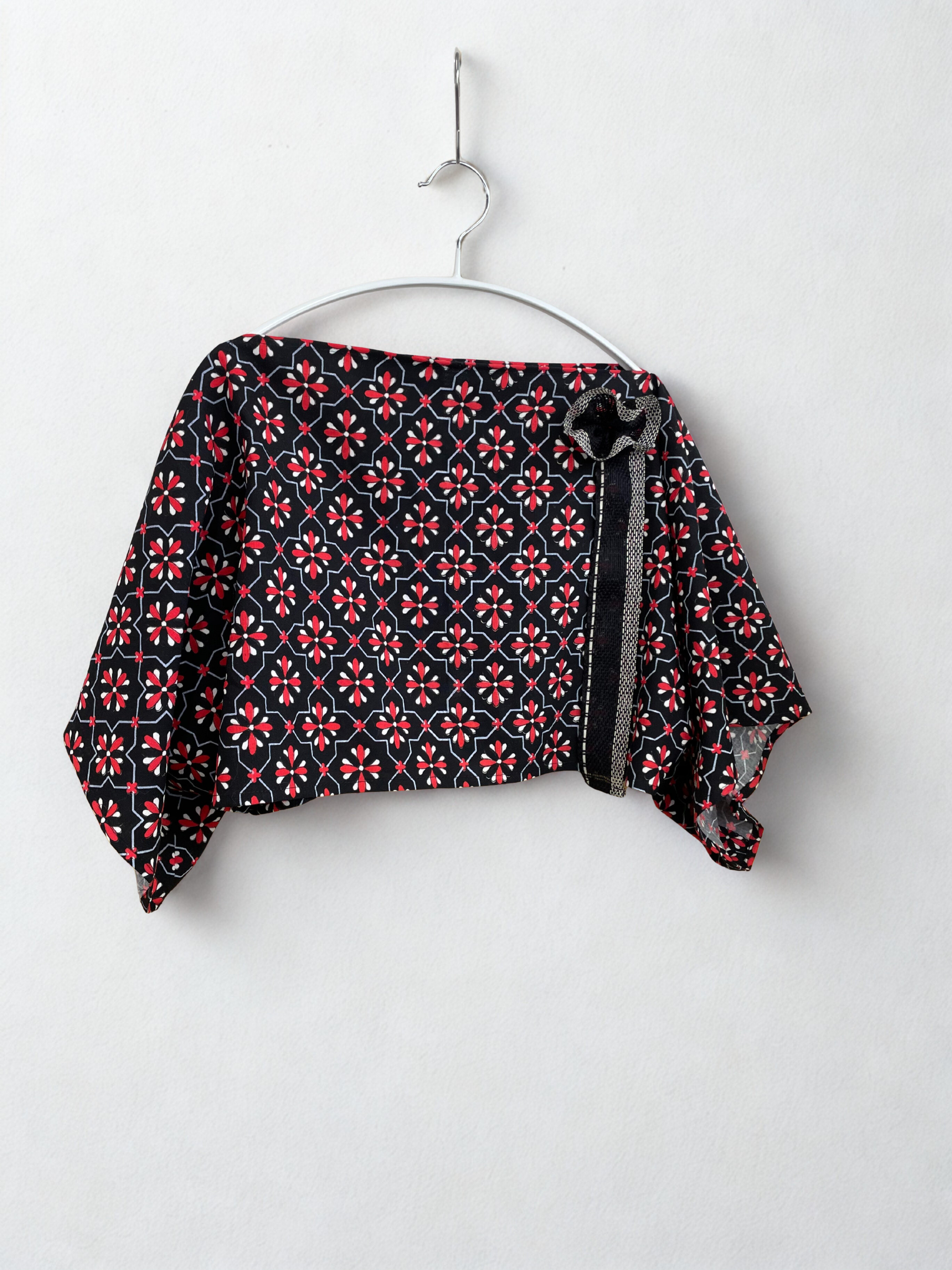 ヴィンテージウール着物リメイクのプルオーバー