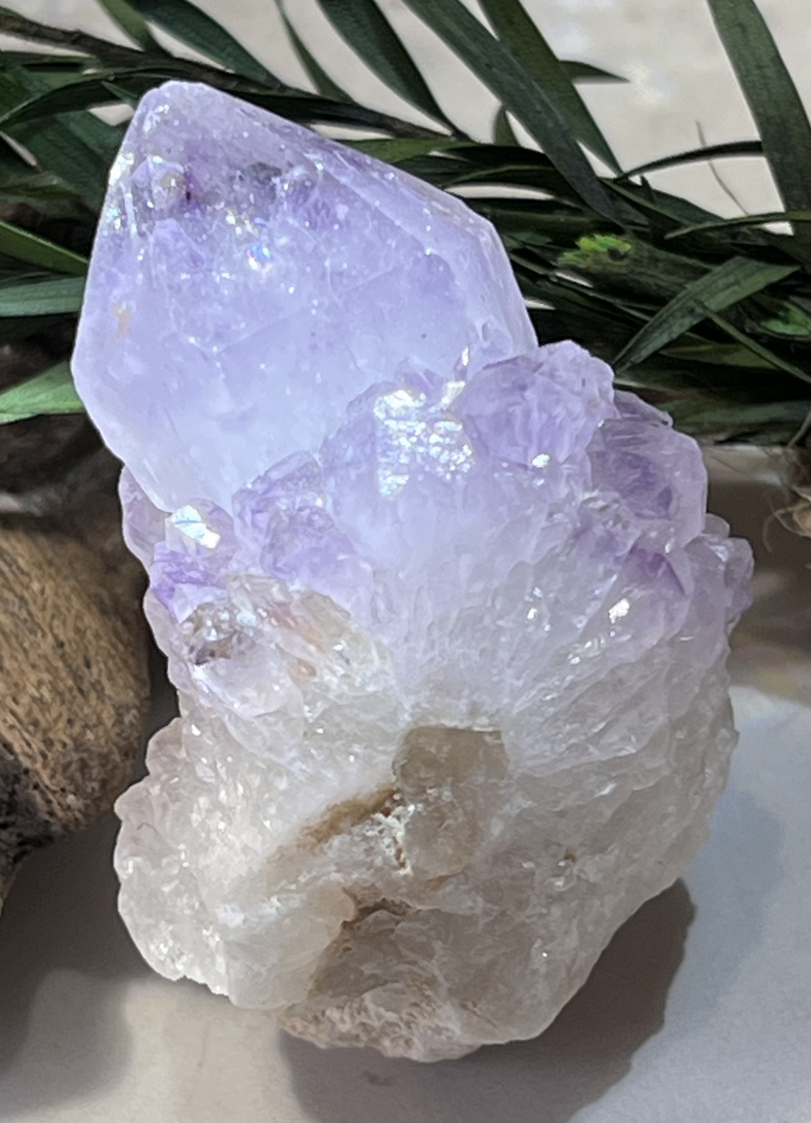 トライゴーニック✨虹入り　カクタスアメジスト　サボテン水晶　ラフストーン　原石 トライゴーニック✨虹入り　カクタスアメジスト　サボテン水晶　ラフストーン　原石