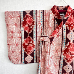 九谷焼作家が描く文様 子供浴衣・帯セット 遊泳花【KUTANI×KIMONO】 15枚目の画像