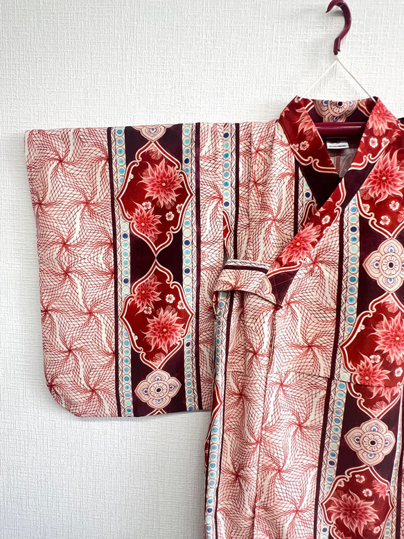 九谷焼作家が描く文様 子供浴衣・帯セット 遊泳花【KUTANI×KIMONO】 15枚目の画像