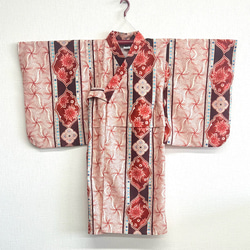 九谷焼作家が描く文様 子供浴衣・帯セット 遊泳花【KUTANI×KIMONO】 14枚目の画像