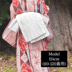九谷焼作家が描く文様 子供浴衣・帯セット 遊泳花【KUTANI×KIMONO】 11枚目の画像