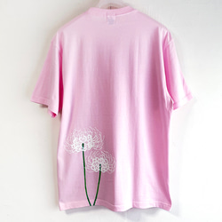 白色彼岸花柄Tシャツ３点セット ピンク セミオーダー 3枚目の画像