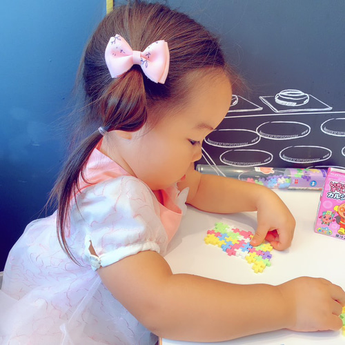 色が選べるヘアゴム】ベビー キッズ リボン ツインテール 小花柄