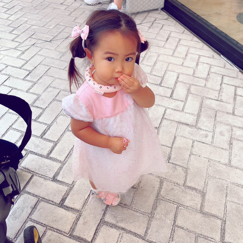 色が選べるヘアゴム】ベビー キッズ リボン ツインテール 小花柄