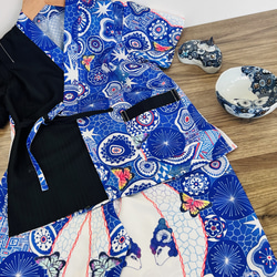 九谷焼作家が描く文様 子供甚平 夢見紋 上下2点セット【KUTANI×KIMONO】 18枚目の画像