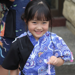 九谷焼作家が描く文様 子供甚平 夢見紋 上下2点セット【KUTANI×KIMONO】 11枚目の画像