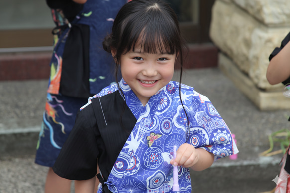 九谷焼作家が描く文様 子供甚平 夢見紋 上下2点セット【KUTANI×KIMONO】 11枚目の画像