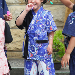 九谷焼作家が描く文様 子供甚平 夢見紋 上下2点セット【KUTANI×KIMONO】 13枚目の画像