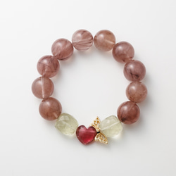 11-127 パープルルチルとリビアングラス、ピンクトルマリンを