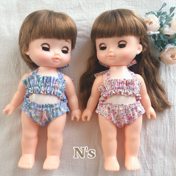 れのんちゃん専用 26cmドール用 バックリボンの水着 2タイプ ソランちゃん レミンちゃん