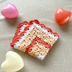 送料無料 手編みハンカチ ニットハンカチ ニッタオル ハンドタオル