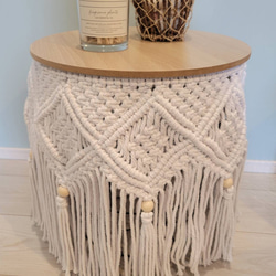 NEW⭐マクラメサイドテーブル(このお値段は在庫限り)♡8月10日までSale価格♡ 2枚目の画像