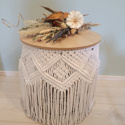 NEW⭐マクラメサイドテーブル(このお値段は在庫限り)♡8月10日までSale価格♡ 3枚目の画像