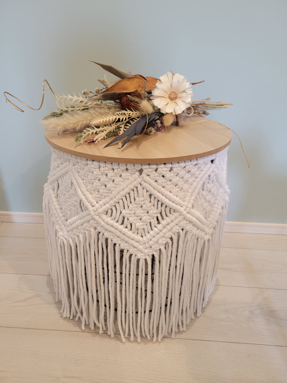 NEW⭐マクラメサイドテーブル(このお値段は在庫限り)♡8月10日までSale価格♡ 3枚目の画像