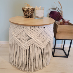 NEW⭐マクラメサイドテーブル(このお値段は在庫限り)♡8月10日までSale価格♡ 4枚目の画像