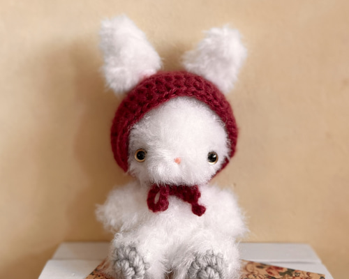 赤ずきん うさぎ ふわふわ ぬいぐるみ 編みぐるみ あみぐるみ