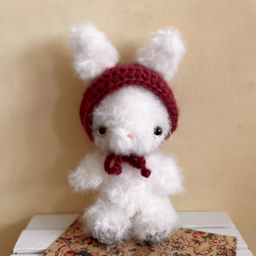赤ずきん うさぎ ふわふわ ぬいぐるみ 編みぐるみ あみぐるみ