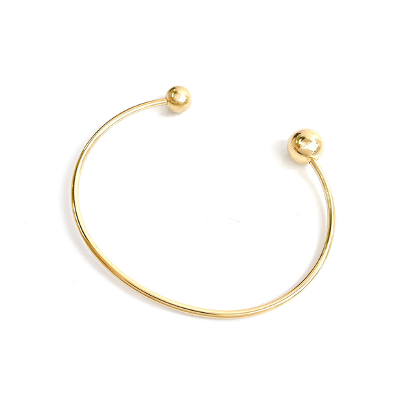 essb04 [1 件] 18KGP C 型手環配件，附不同尺寸的球 316L 第1張的照片