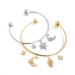 essb04 [1 件] 18KGP C 型手環配件，附不同尺寸的球 316L 第6張的照片