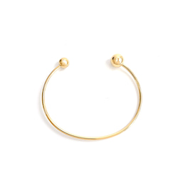 essb04 [1 件] 18KGP C 型手環配件，附不同尺寸的球 316L 第2張的照片