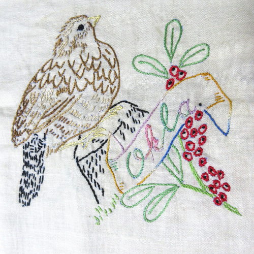 刺繍 鳥 花 6点セット ヴィンテージ かわいいハンドメイド① 生地 coco