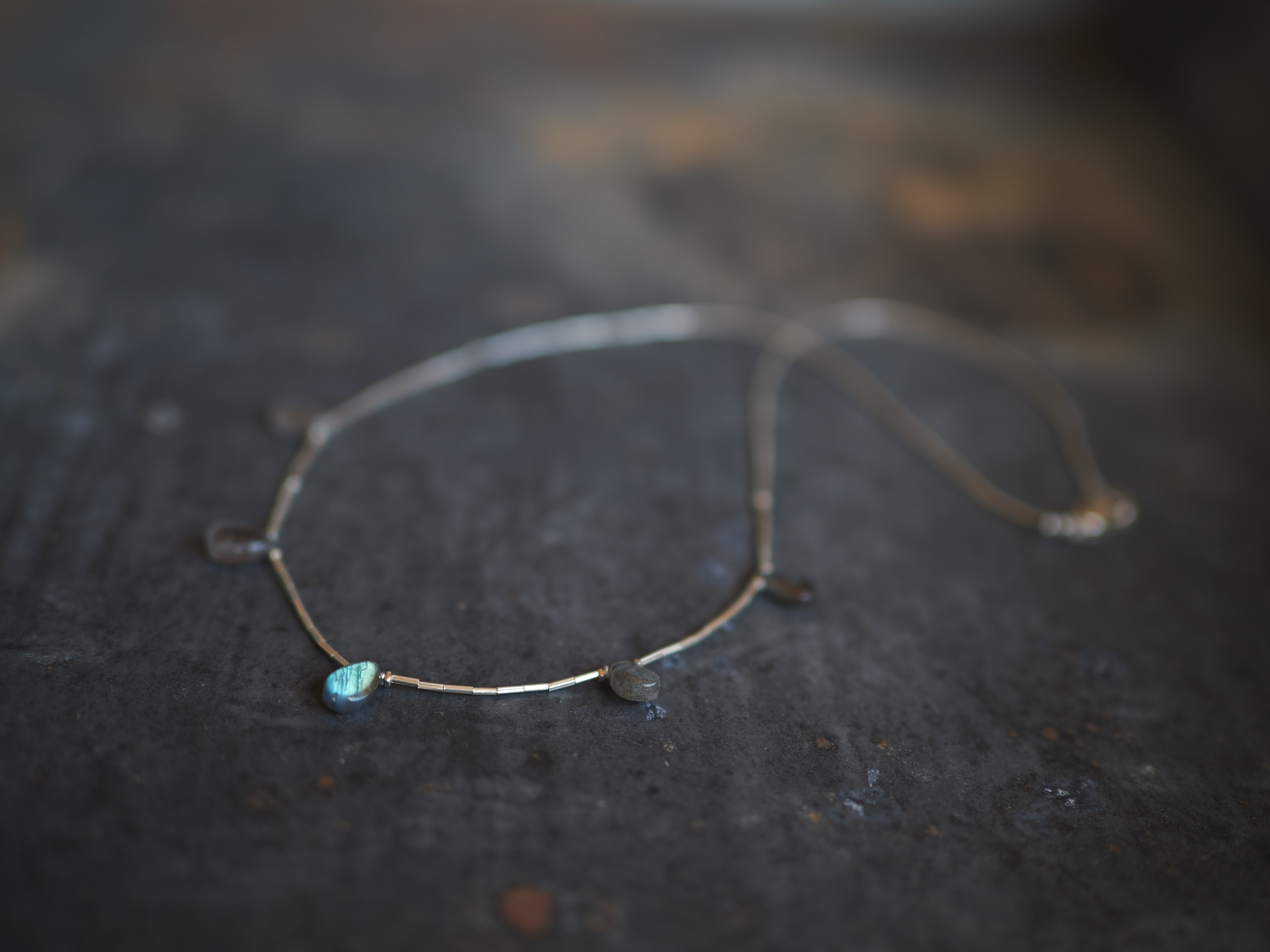 -Labradorite- silver necklace