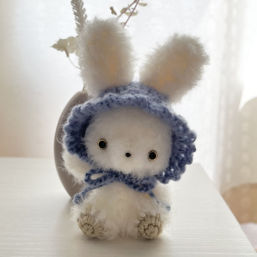 うさぎ ふわふわ ぬいぐるみ 編みぐるみ あみぐるみ teami_marin 通販