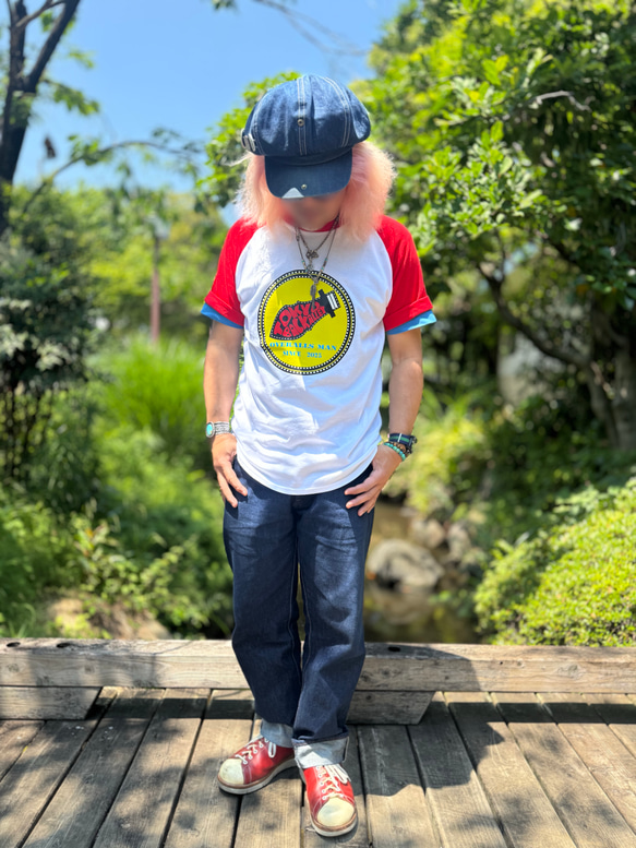 オーバーオールマン　ラグランTシャツ 12枚目の画像