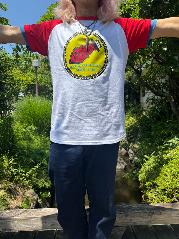 オーバーオールマン　ラグランTシャツ 8枚目の画像