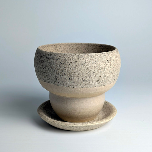 植木鉢 陶器 信楽焼【ブンチョウポット アイボリー】観葉植物 塊根植物