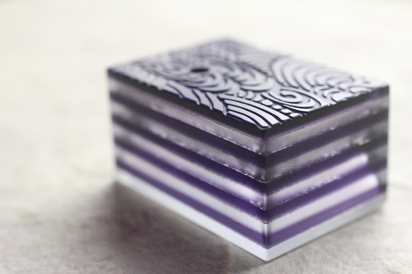 ガラス製 書道具 水差し 水滴 「山紫水明」 観世水 書道 水硝舎 すい