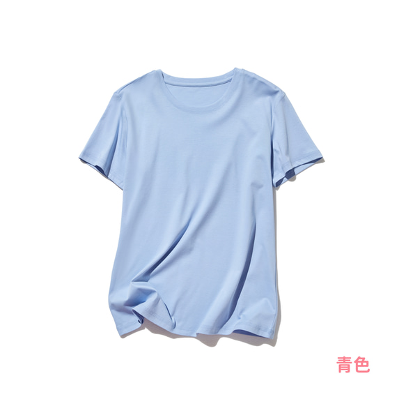 ★7月中旬発送★至高の夏素材！「冷感」「ドライタッチ」効果Tシャツ　ピマコットン100％　カットソー 250512 5枚目の画像