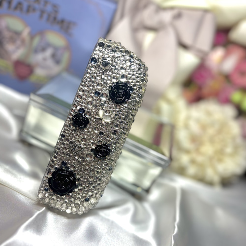 キラキラ✨️シルバー×ブラック モノトーン デコ iQOSイルマiワン