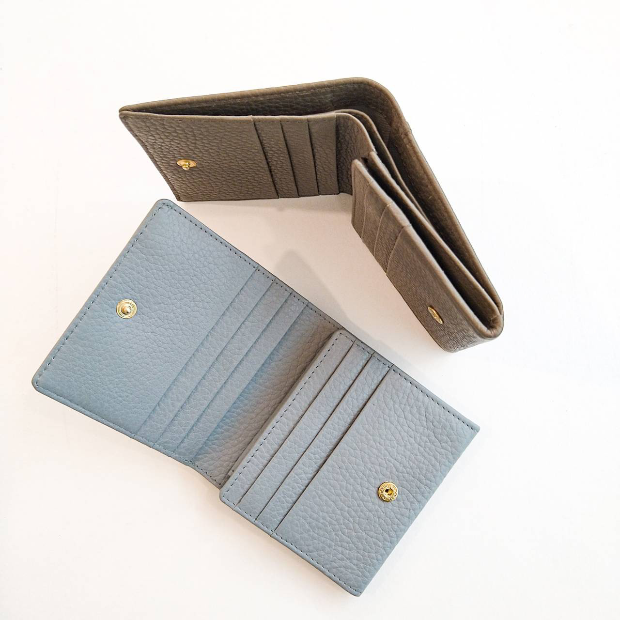 【インド撥水牛革】10c ２つ折り財布<限定4色>　本革　牛革　革財布　折り畳み財布　カラフル　M1018