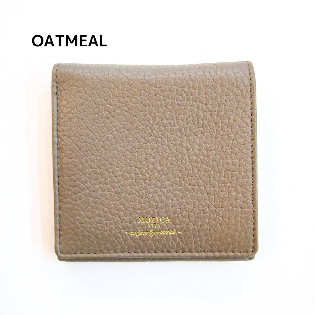 【インド撥水牛革】10c ２つ折り財布<限定4色>　本革　牛革　革財布　折り畳み財布　カラフル　M1018