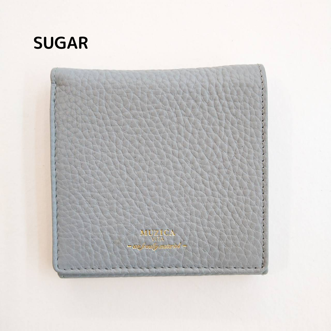 【インド撥水牛革】10c ２つ折り財布<限定4色>　本革　牛革　革財布　折り畳み財布　カラフル　M1018