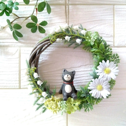 猫（ねこ） フラワー・リース のおすすめ人気通販｜Creema(クリーマ