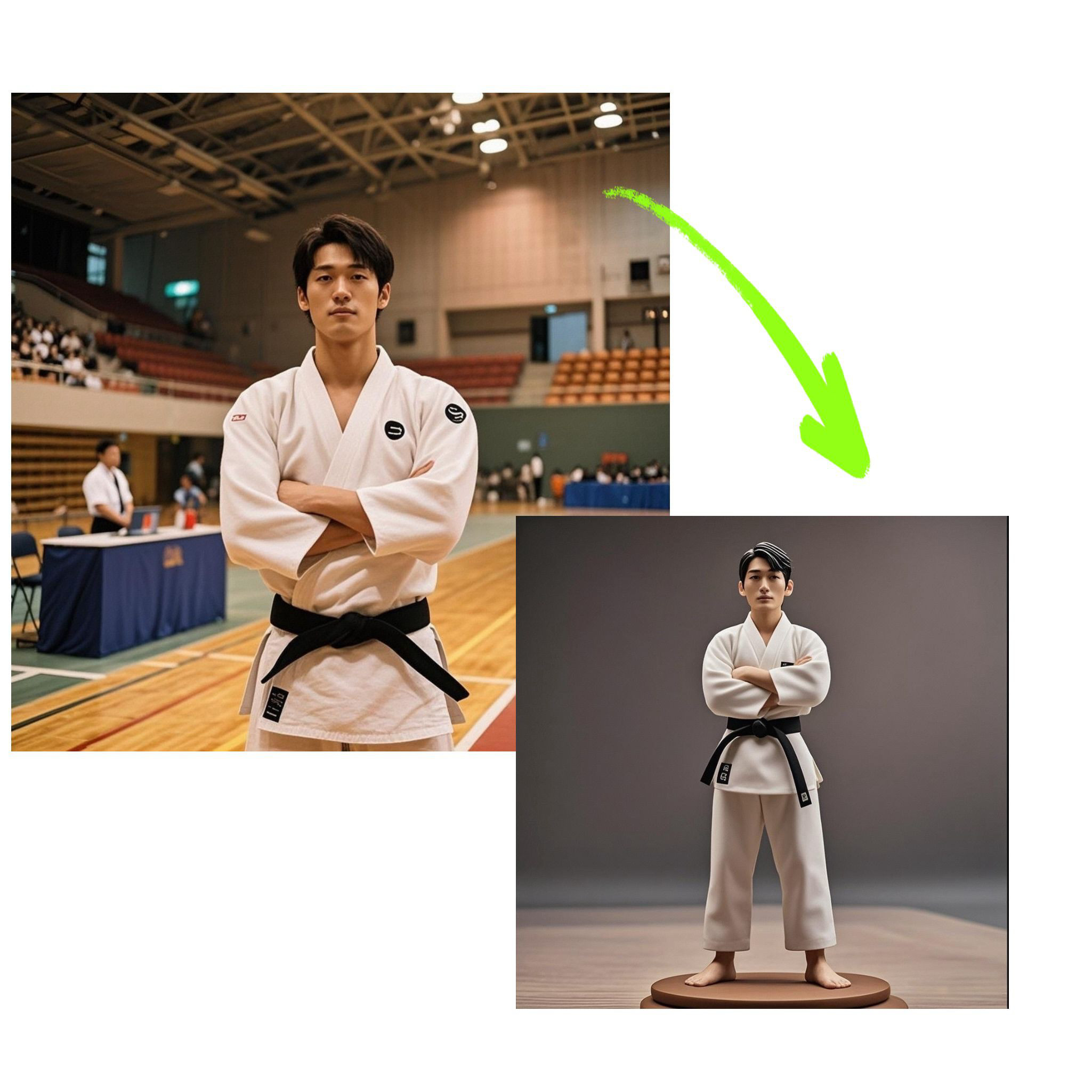 ✨【完全オーダーメイド】柔道アスリートのリアルフィギュア！記念品・応援ギフトに✨