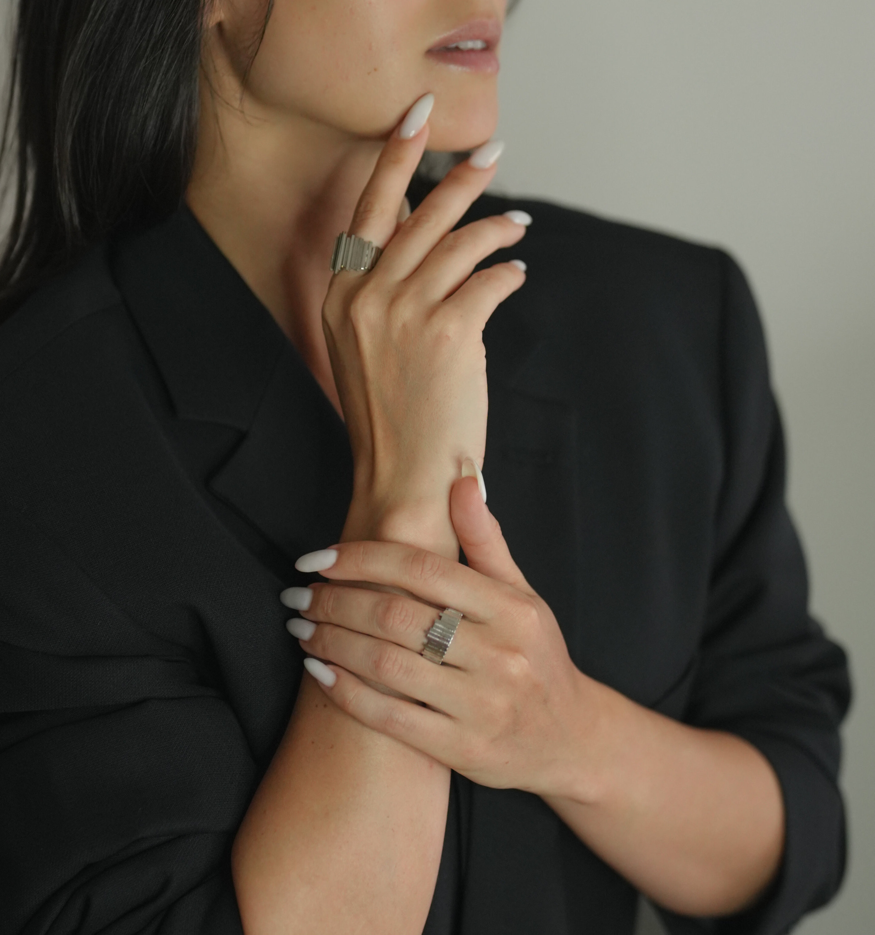 ハンドメイドのシルバーリング  Skalisto Half