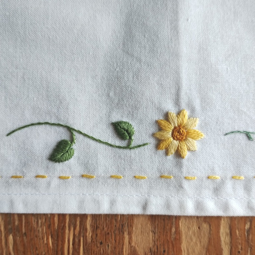 ひまわりの夏刺繍 ランチョンマット ランチョンマット 霜月屋 通販