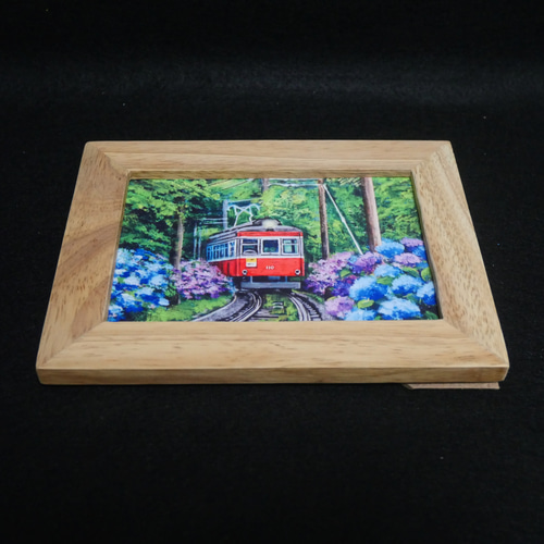 油絵 油彩 油彩画 絵 絵画【紫陽花薫る箱根登山鉄道】 油絵 油彩 油彩画 絵 絵画【紫陽花薫る箱根登山鉄道】 絵画 HR