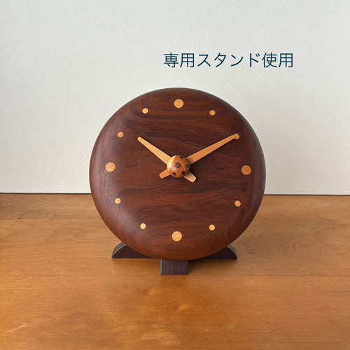 木製時計てんとう虫【ブラックウォールナット】 掛け時計・置き時計