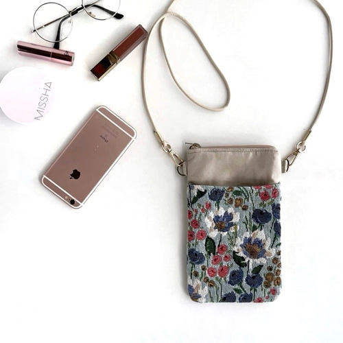 スマホ迷子・卒業♡上品・可愛い♡大人のスマホショルダー♡便利な外