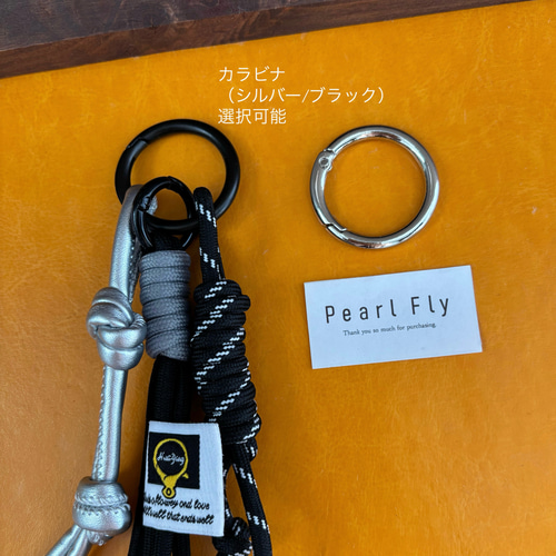 ▶︎バックチャーム シルバー×ブラック silver×black/黒/ストラップ