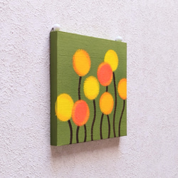 「和モダン＊苔色＊クラスペディア」コルクボードの原画＊アートパネル 8枚目の画像