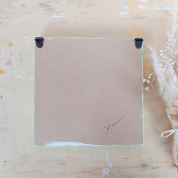 「和モダン＊苔色＊クラスペディア」コルクボードの原画＊アートパネル 12枚目の画像