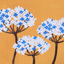 「和モダン＊黄土色＊レースフラワー」コルクボードの原画＊アートパネル 5枚目の画像